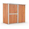 Notek Box in Acciaio Zincato Casetta da Giardino in Lamiera 1.74 x 1.00 m x h1.82 m - 43 KG - 1,74 metri quadri (Finitura Legno)