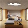 Plafoniera Quadrata da Soffitto in PVC 3xE27 HORUS 45 White da interno