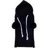 ulafbwur Felpa con cappuccio per animali domestici con cappuccio carino furetto tinta unita coulisse felpa con cappuccio in pile spesso anteriore elastico criceto guinea vestiti lavabile felpa per animali