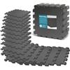 Generic Tappeto Palestra, Tappeto Puzzle, Tappeto Gomma Antiscivolo, Tappetino Palestra, Tappetino Fitness, Home Gym, Tatami Palestra, Tappeti, Tappetino Ginnastica, x12 Puzzle 30x30cm 12mm (grigio)