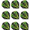 RED DRAGON Hardcore Peter Wright Snakebite Verde Trasparente Volo Dart Standard di Spessore Extra - 3 Set per Confezione (9 Voli Dart in Totale)