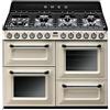 Smeg TR4110P1 Piano cottura Gas A Nero, Crema cucina