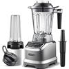 AMZCHEF 2000W Frullatore 2-IN-1 | ①Frullatore da 1,85 litri con 6 lame | ②Mini Smoothie Maker 600ml con Coperchio | Frullatore Tritatutto Multifunzione (Modello: ZM5003)