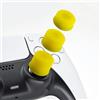 Luck&Link Thumb Grip Set Joystick Cap Analog Stick Cap Per Switch Pro/PS5 Dualsense/Xbox [XSX/XB1] (giallo)