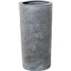 DRW Portaombrelli rotondo in ceramica in grigio 25x25x50 cm