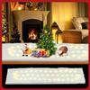 Bindokun Neve Finta per Villaggio Natalizio Coperta da Neve Natalizia con Luce LED Calda 150 cm x 40 cm Rotolo di Neve Artificiale Morbida Coperta da Neve di Natale Decorazioni Natalizie per Interni