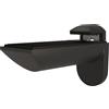 ITALIANA FERRAMENTA 16102020EC - Supporto per tavolo da 7 - 41 Schw Coppia di consolle da parete Italiana per vetro, legno e plastica, spessore 7 - 41 mm, in zinco pressofuso nero opaco
