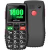 artfone C1 Telefono Cellulare Anziani, Pulsanti Grandi, Volume Grande, Funzione SOS,Nero