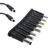 SHANFEILU Computer portatile Adattatore di alimentazione DC 8 in 1 Spina DC universale 5,5 mm x 2,1 mm convertitore con connettore DC 5,5 x 2,1 mm Colonna nera 8,67pollici