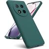 Oududianzi - Cover Compatibile con Honor Magic 7 Lite 5G [Cover in Silicone Liquido] [Interno in Microfibra] Gomma Gel di Silicone TPU Liquido Antiurto Custodia Magic 7 Lite - Verde Notte