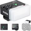 Godox IM30 Mini Pocket Flash Speedlite Manuale,S1/S2 Controllo Ottico Portable Hot Shoe Flash 7 Livelli Di Potenza 6500K±200K Temperatura Colore Per Sony,Canon,Nikon,Fuji(con diffusore tricolore)
