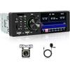 Rimoody Autoradio 1 Din con Schermo con Vivavoce Bluetooth, 4,1 Pollici Autoradio Singolo Din HD IPS con Bluetooth FM/FLAC/Ricarica USB/AUX/TF/U-Disk Controllo del Volante Telecamera Posteriore