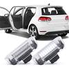 NSLUMO 2 pz Bianco Led Porta di Cortesia Passo Luce Sotto Le Lampade Di Avvertimento Per Golf 5 6 Plus J-etta P-assat B6 B7 EOS Sharan Touareg Skoda Superb Seat Include Cavo