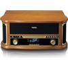 Lenco TCD-2571 - Giradischi Bluetooth con altoparlante, radio DAB+, lettore CD, 3 velocità, trasmissione a cinghia, 2 x 5 Watt, legno