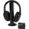 DEARBIRDER Cuffie Stereo Senza Fili Per Tv, Cuffie Professionali Nere Per Monitoraggio Hi-Fi, Cuffie Radio FM, Cuffie Senza Fili Con Decoder Digitale Per Tv Digitale, Funzione 5 In 1 Per Adulti E Anziani