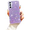 SEHEYA Cover per Samsung Galaxy A52 / A52s 5G Custodia Glitter Silicone Morbido Sottile Antiurto Paraurti Protettiva Case Brillantini Scintillante Bling Bling Caso Donna, Paillette Viola