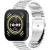 GIOPUEY Cinturini Compatibile con Amazfit Bip 5/Bip 5 Unity, Acciaio Inossidabile Cinturino [Resistente all'Usura] - Silver