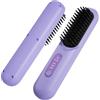 LOPHE Piastra per Capelli, Senza Fili Piastra Lisciante Riscaldamento Rapido, Piastra Capelli Spazzola con Display LED, 3 Temperature 160°C-200°C per Capelli Lisci, Ricci e Mossi(Viola, B)