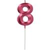 Folat 18888 Candela Glamour Numero 8 Rosso Metallizzato