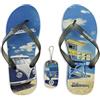 BRISA VW Collection Volkswagen Sandali infradito ciabatte Flipflop Campervan T1 Bus design (Highway 1/Rosso/taglia XXL)