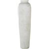 DRW Vaso da pavimento in ceramica bianco opaco 26x26x100 cm