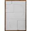 DRW Quadro astratto in legno con cornice bianca e naturale 59x4x87 cm