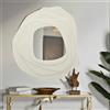 Dmora - Specchio Piracicaba, Specchiera, Articolo d'arredo a muro, Decorazione con specchio, 90 x 4 h97 cm, Bianco