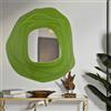Dmora - Specchio Piracicaba, Specchiera, Articolo d'arredo a muro, Decorazione con specchio, 90 x 4 h97 cm, Verde