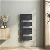 Heilmetz Scaldasalviette Bagno 899x400mm Termosifoni Moderni Termoarredo Bagno Interasse 50 Termosifone Acciaio Radiatore Scaldasalviette da Parete G1/2, Vertical, Antracite