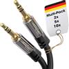 KabelDirekt - Cavo Aux & Jack 3,5 mm - 2x 1,5 m - Connettori in Metallo Infrangibili - Disponibile in 0,3-10 m (Cavo Audio, Jack 3.5mm per Telefono, PC/Portatile, Auto e HiFi, nero)