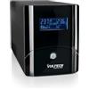 VulTech UPS1050VA-PRO Gruppo di continuità UPS Serie PRO 1050VA 560Watt, Display LCD, 2x Bipasso/Schuko + 1x IEC13 + RJ11 + USB, Funzione Overload, AVR, sbalzi di tensione per Pc, videosorveglianza