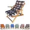 Marvin Poltrona Sedia Relax Design Salotto Ufficio Camera da letto Tessuto Moderna Sfoderabile In Legno Faggio Imbottita Morbida Reclinabile Pieghevole Salvaspazio Manuale (Marrone a scacchi)