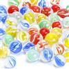 HAKACC 105 biglie di vetro, 14 mm, piccole biglie colorate per giochi di marmi, bambini e decorazioni per la casa