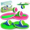 Jalunth Cattura Racchette Palline Set - Velcero Racchettoni Giochi Spiaggia Mare Esterno Giardino Bambino Bambina Bambini Bimba Bimbo Adulti Famiglia Giocattoli 2 3 4 5 6 7 8 10 12 Anni Pasqua Regalo