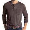 YANBLOS T-Shirt Uomo Casual Moda Tinta Unita Top A Maniche Lunghe Uomo Classico Comoda T-Shirt Base Uomo Gioventù Tendenza all-Match Manica Lunga T-Shirt Uomo O-Coffee XXL