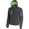 U-POWER DON'T WORRY... BE HAPPY! U-Power SPACE, Giacca Softshell, con Cappuccio Staccabile, Tasche Ampie, Full Zip, Antivento, Impermeabile, Tessuto Resistente, Confortevole (ASPHALT GREY GREEN - 2XL)