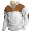 Fulidngzg Felpa Uomo con Zip Calda Cotone 3XL Maglioncino Felpa Offerta Invernale Stampa Maglione Manica Lunga Elegante Vintage Abbigliamento Slim Fit Taglie Forti Felpa Pile Pullover