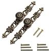 Mgoodoo 2 maniglie per porta retrò, in metallo, in ottone bronzo, 152 mm, in ottone anticato