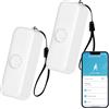 QXMH Sensore di movimento intelligente, sensore di movimento PIR WiFi per sistema di allarme, con monitoraggio remoto dell'app, attivazione di luci e scene, compatibile con Alexa.2PCS