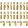 QUARKZMAN 50pz Invisibile Barile Cerniere 4x15mm Ottone Scomparsa Cerniera Nascosta Barile Cerniera Piccola Scomparsa Cerniere per Gioielli Scatole Musica Scatole Piccole Falegnameria Oro