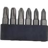 Yrsssa JIS - Set di 6 punte magnetiche da 35 mm, attacco esagonale 1/4 S2, 6 fessure per riporre 6 fessure - perfetto per moto, auto, biciclette e attrezzature
