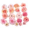 SAVOSWEET 24pcs Fiori Artificiali Margherita Teste di Fiori Artificiali Decorazioni Fiori Finti per Decorazioni Casa Vaso Soggiorno Matrimonio Festa Casa Nozze Feste Fai-da-Te (Rosa)