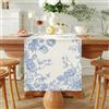 Aisybaklyn Tovaglie da Tavolain Runner da Tavolo 40 X 140 cm Runner Tavolo Primavera Estate Runner da Tavolo Vintage Blu Rustico Runner per Tavolino da Caffè Per Esterni Impermeabile Tovaglia Decorazione