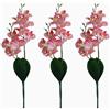 NatureMan 3 fiori artificiali Phaleanopsis orchidee finte, rami alti 45,7 cm, per decorare casa, bonsai, giardino, (rosa)