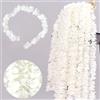 FOSDICK 10 PCS Ghirlanda di Artificiali Fiori Finti Da Esterno 100cm Appesi Ghirlanda di Vite per Decorazioni, Artificiale Appesi Viti Appese Fiori di Seta per Matrimonio Feste Giardino Casa Muri