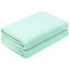 ZOLLNER 2 teli doccia - morbidi e assorbenti asciugamani da bagno - lavabili a 95°C - cotone - 70x140 cm - verde menta