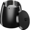 HONZUEN Posacenere per Esterni con Coperchio Antivento in Acciaio Inox, da Tavolo per Giardino e Balcone, Nero, XL