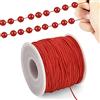 TONIFUL 1 mm x 100 m corda elastica rossa per la creazione di gioielli, corda elastica per bracciali, collane macramè di rattail filo di perline sfuso Kumihimo