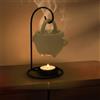 WD&CD Bruciatore Calderone di Oli Essenziali Sospeso, Diffusore di Oli Essenzial a Candela Brucia Essenze Ceramica con Portacandele Aroma Lamp Decorazione Casa Camera da Letto Yoga, Bianco