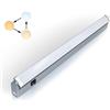 DA LIGHT Faretto Luce Elettrica LED Sottopensile da 10.5W 560LM 3 Temperatura di Colore (3000/4000/6000K) Regolabili con Interruttore Montaggio a Parete Lampada Girevole per Illuminazione Interna